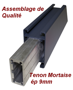 tenon mortaise pour portail en alu top qualité